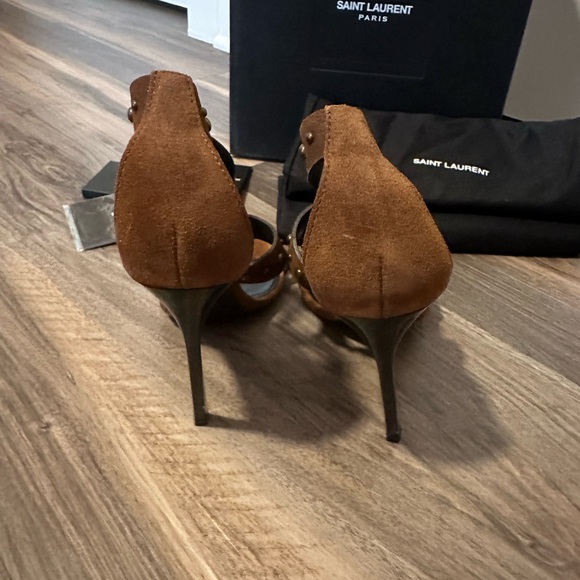 YSL Iris sandal brown suede size 40 - Picture 3 of 7